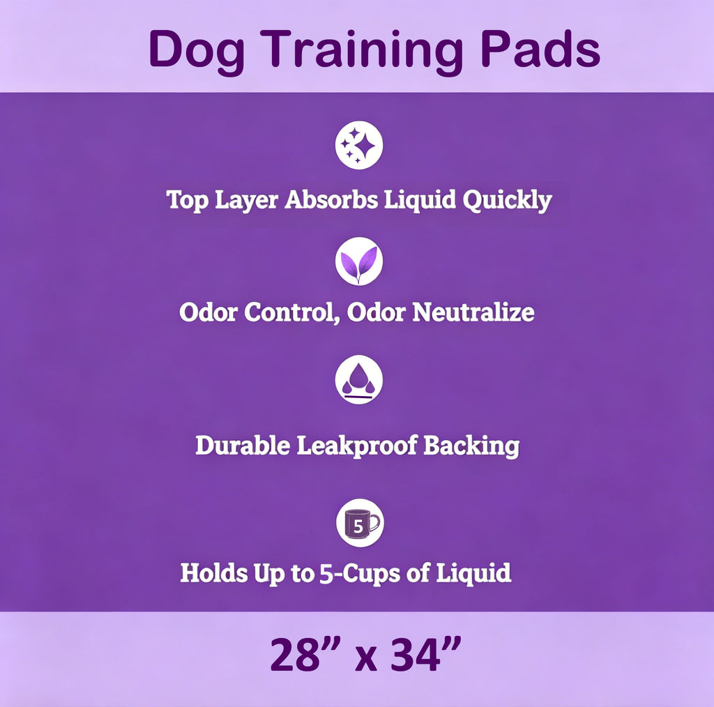 Vacayinsider Puppy Pads 28x34 in - Lavender Scented 100CT