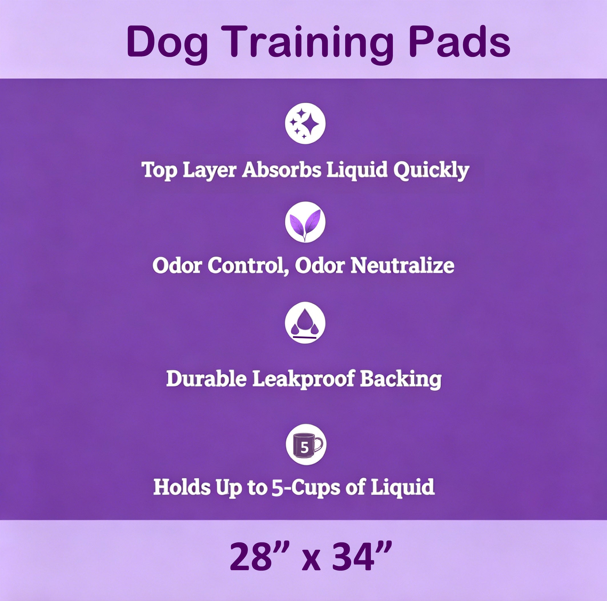 Vacayinsider Puppy Pads 28x34 in - Lavender Scented 100CT