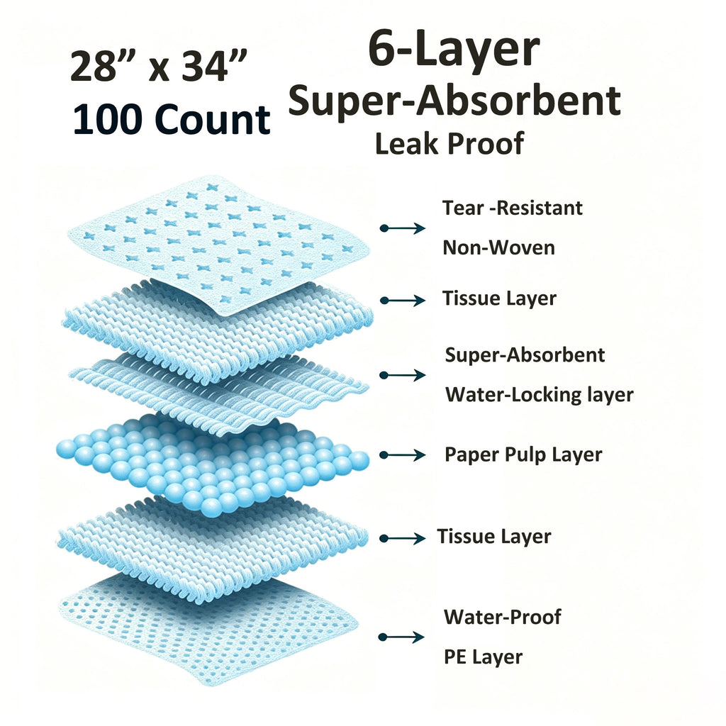 Vacayinsider Puppy Pads 28x34 in - Blue 100CT