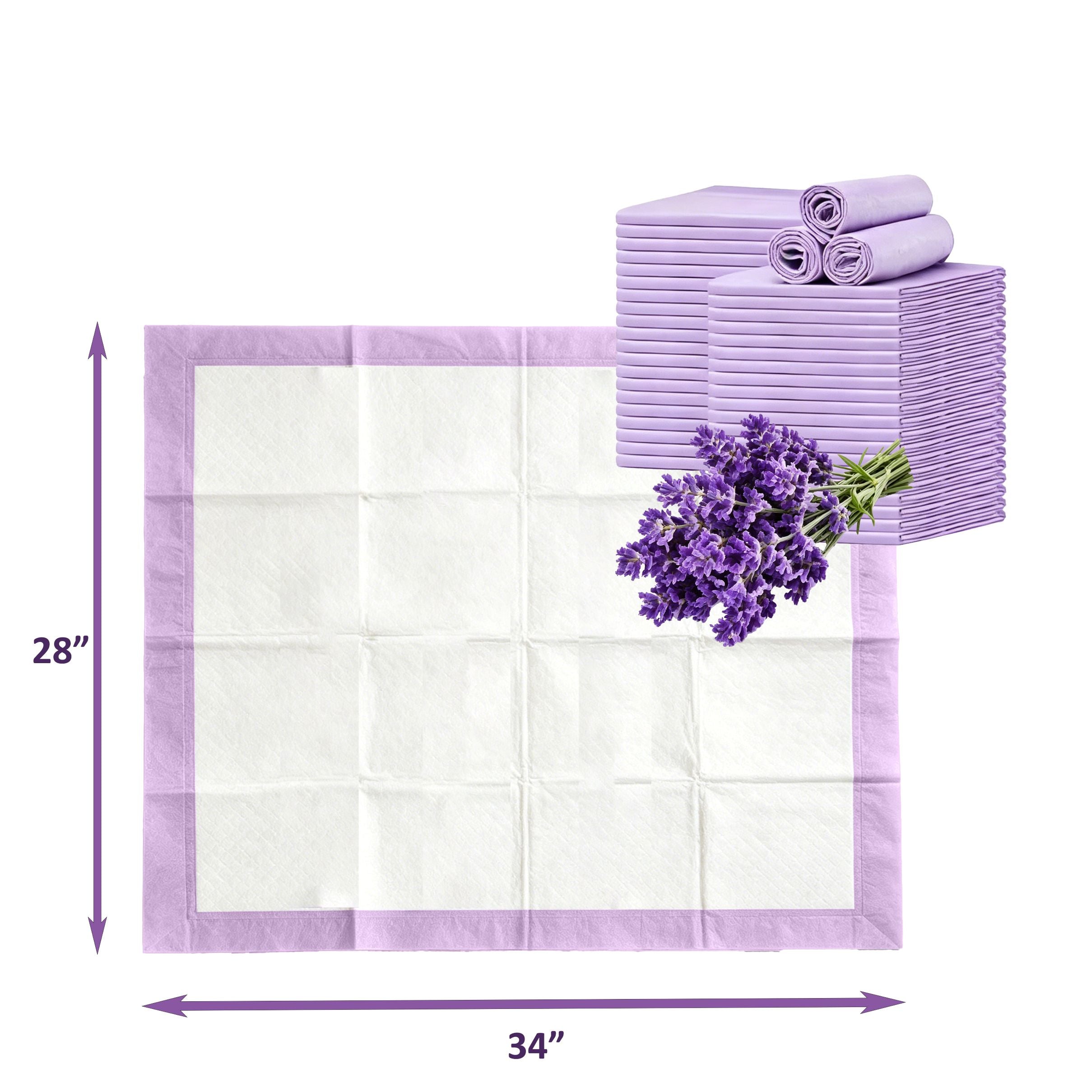 Vacayinsider Puppy Pads 28x34 in - Lavender Scented 100CT
