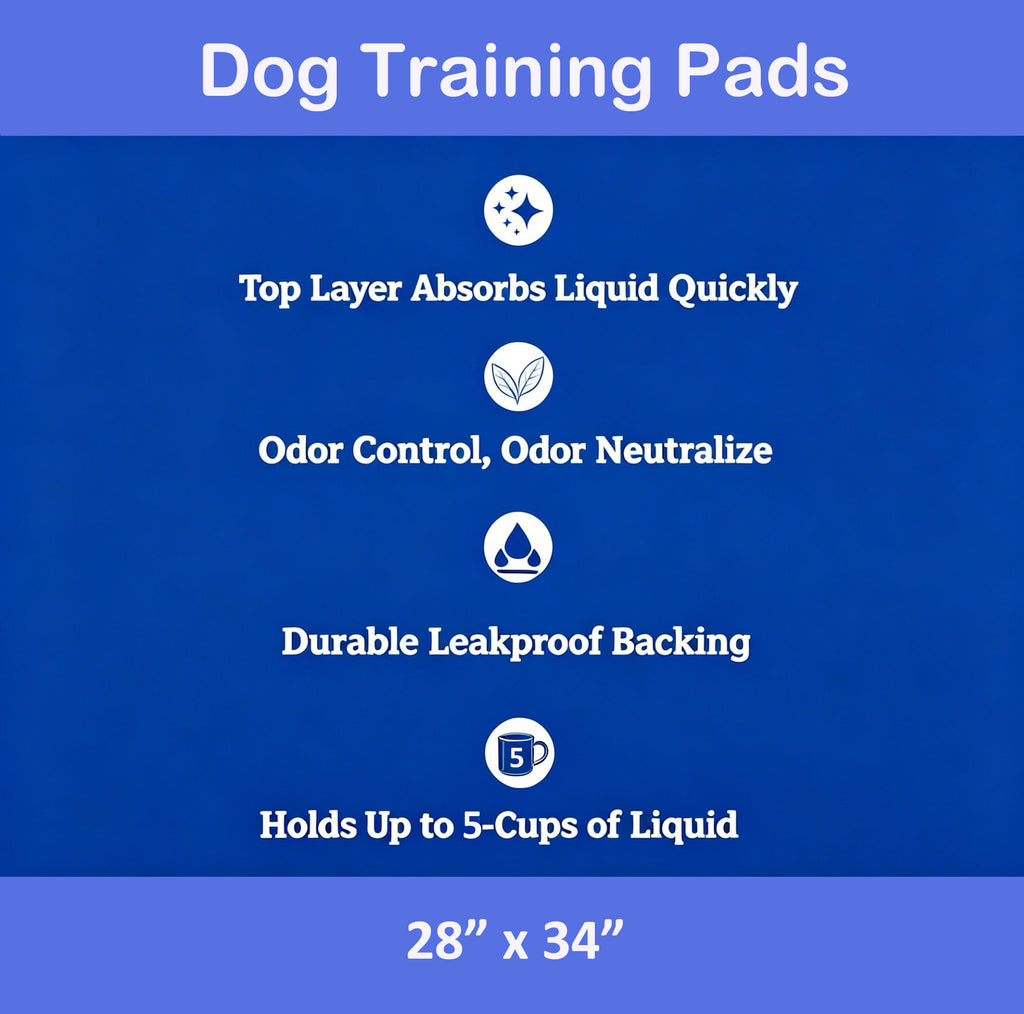Vacayinsider Puppy Pads 28x34 in - Blue 100CT