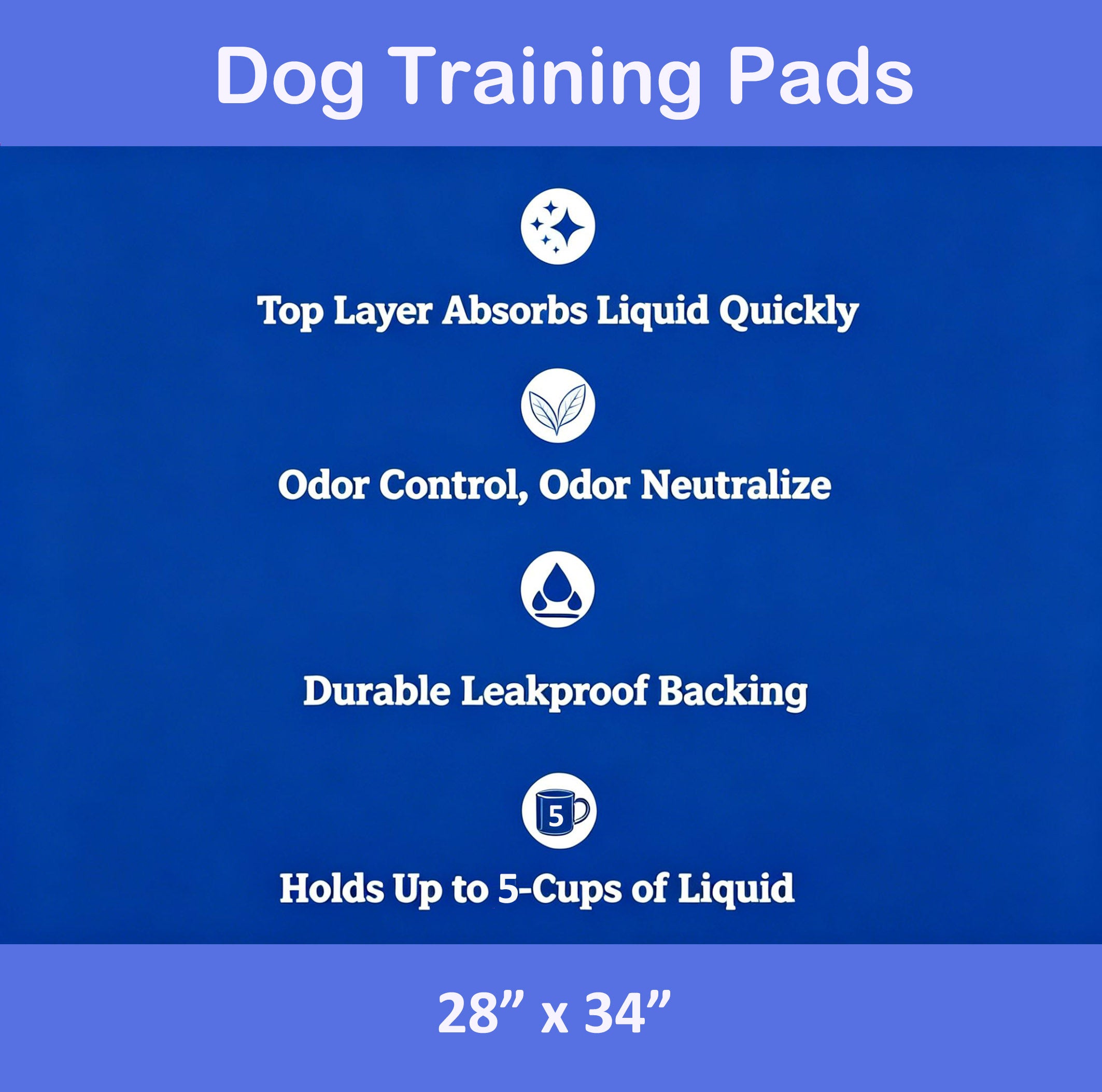 Vacayinsider Puppy Pads 28x34 in - Blue 30CT