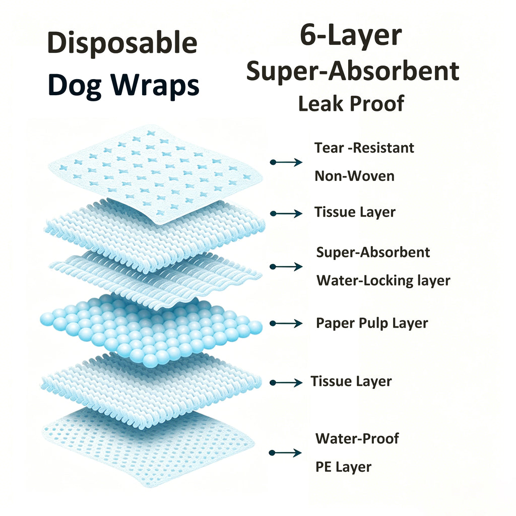 Vacayinsider Disposable Male Dog Wrap XL - 12ct (26-31 in Waist)