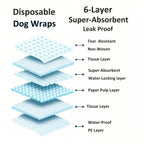 Vacayinsider Disposable Male Dog Wrap XL - 12ct (26-31 in Waist)