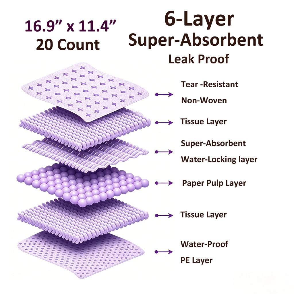 Vacayinsider Cat Litter Pads 16.9x11.4 in - Lavender Scented 20CT