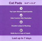 Vacayinsider Cat Litter Pads 16.9x11.4 in - Lavender Scented 40CT