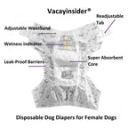 Vacayinsider Disposable Dog Diapers for Female Dogs - features