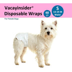 Vacayinsider Disposable Female Dog Diaper - Comfortable Fit S (13-19 in Waist)