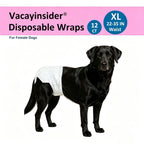 Vacayinsider Disposable Female Dog Wraps XL 12ct For Female Dogs