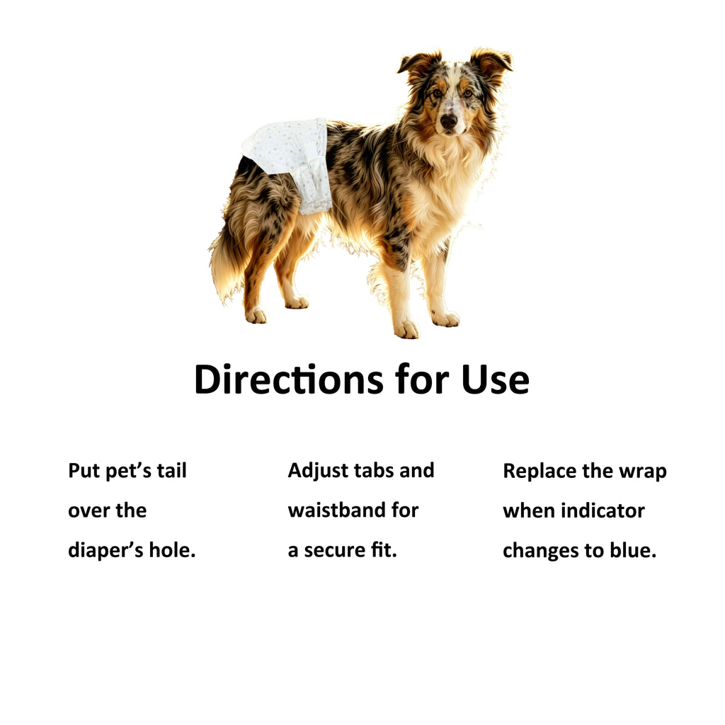 Vacayinsider Disposable Female Dog Diaper - Comfortable Fit XL - 12ct (22-35 in Waist)