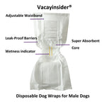 Vacayinsider Disposable Male Dog Wrap XL - 12ct (26-31 in Waist)