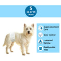 Vacayinsider Disposable Male Dog Wrap - Paw Print Design S (11-17 in Waist)