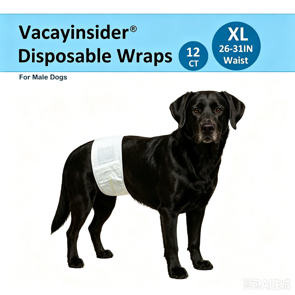 Vacayinsider Disposable Male Dog Wraps XL 12ct